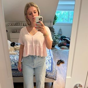 Baby pink forever 21 prepped tshirt, super light and flowy perfect for summer